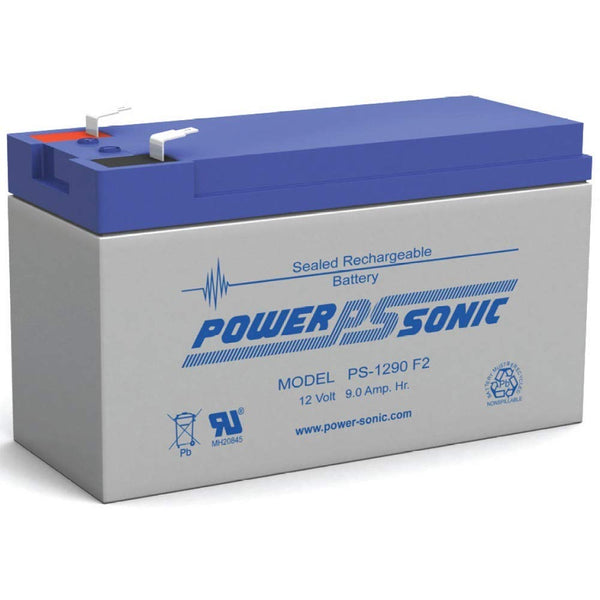 Power Sonic Power-Sonic PS-1290 12 Volt 9 Amp Hour Rechargeable SLA Battery (F2 Terminals)