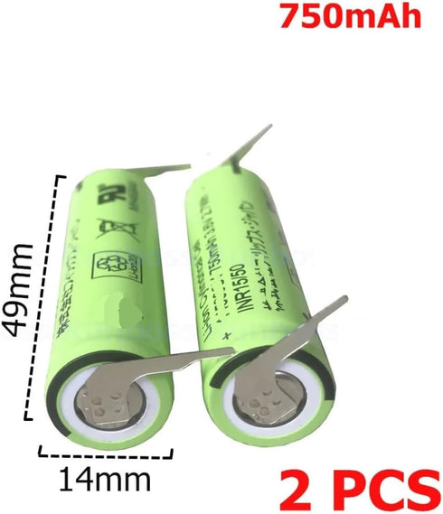SBJKBVMF 2PCS 750mAh HX6310 HX6511 HX6910 HX9340, 10000 Electric Toothbrush Battery - Compatible with Philips