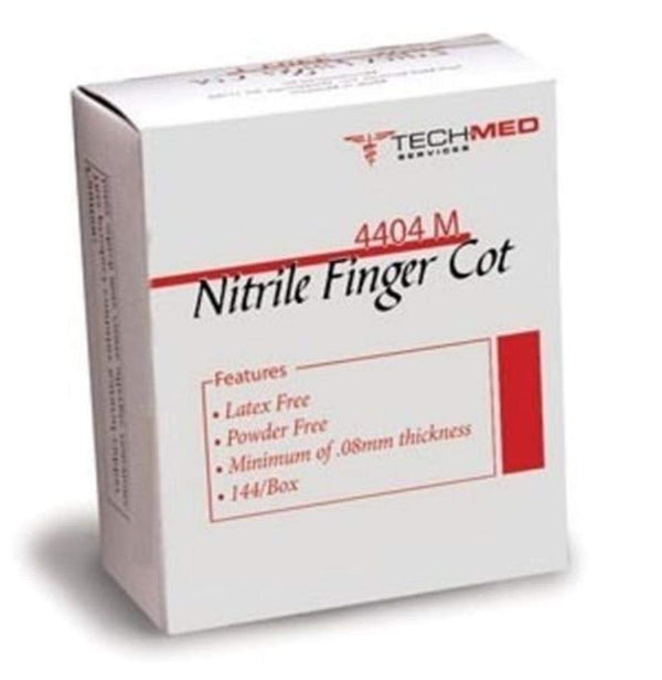 Tech Med 4404L Tech-Med Nitrile Finger Cots, Large, Pack of 144