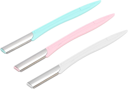 Sonew 3Pcs Portable Eyebrow Trimmer Kit - Foldable Hair Remover, Stainless Steel Blade, Brow Shaper