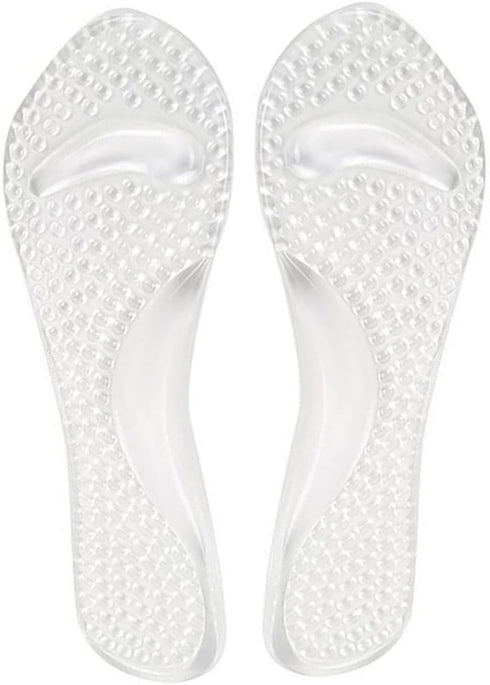 High Heel Insoles Inserts - 3/4 Gel Cushion Pads for Women High Heel Sandals and Boots, Clear