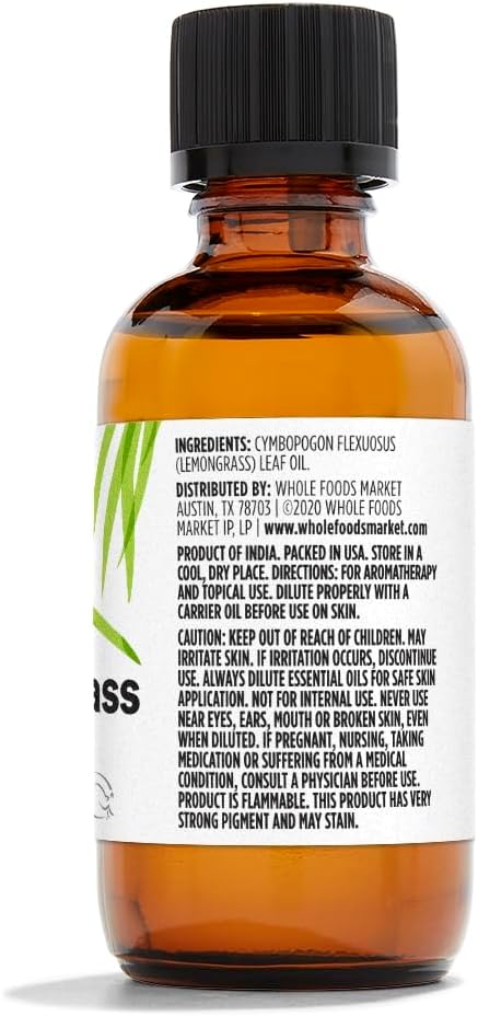 365 by Whole Foods Market, Essential Oil Lemongrass Value Size, 2 Fl Oz