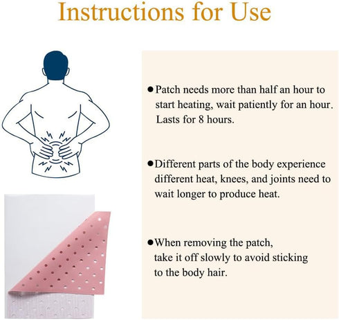 20 Pcs Capsicum Plaster Capsaicin Patch (7.09 * 4.72 in) for Heat Relief