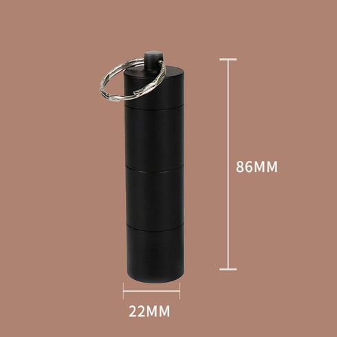 Shulemin Pill Organizer Travel Weekly Daily Large Pill Box with Sealing Rings, Portable Pill Case Keyring Design