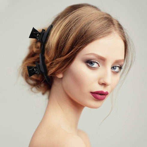 Ondder Black Butterfly Hair Clips for Pro Salon Styling, Cutting, Coloring Hair Accessories