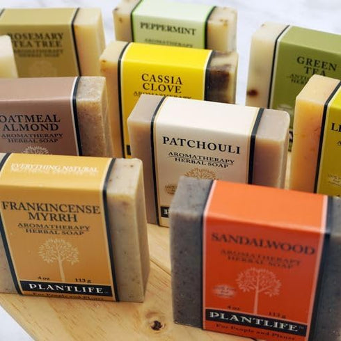 Plantlife Sandalwood 3-Pack Bar Soap - Moisturizing and Soothing Soap, Hand Crafted with Plant-Based Ingredients