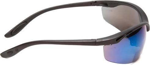 Calabria 91348 Wrap Around Bifocal Reading Safety Glasses, Blue Mirror +2.50