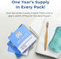Expandable Dental Floss 3 Pack, Plastic-Free Dispenser with 50 Meter / 164 Feet per Pack, Mint Flavor