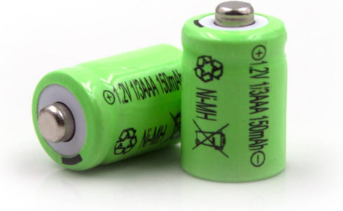 Lunggwey (12-Pack) 1/3AAA 1.2V 150mAh GP-17AAAH, N-50AAA, 1/3AAA-170NM Ni-MH Button Top Batteries Compatible with Solar