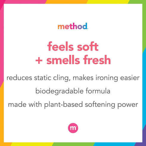 Method Fabric Softener, Beach Sage, 53.5 Ounces, 45 Loads, 1 Pack (Packaging May Vary)