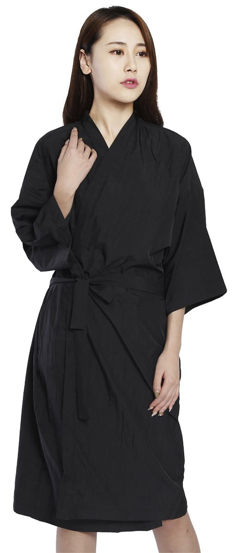PERFEHAIR Salon Client Gowns, Kimono Style Hair Salon Smocks Capes, 43 Inch Long (Black)