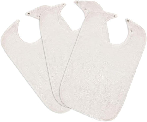 NOBLES HEALTH CARE PRODUCT SOLUTIONS 3 Nobles Terry Adult Bibs with Vinyl Barrier - Snap Closure