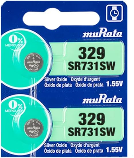 Murata 329 SR731SW Battery 1.55V Silver Oxide Watch Button Cell - Replaces Sony