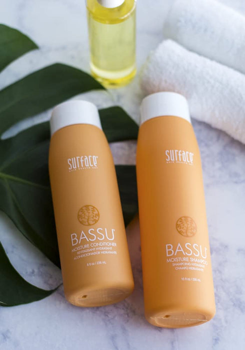 Surface Hair Bassu Moisture Conditioner, Vegan and Paraben Free Conditioning To Add Shine And Moisture, With Moringa and Babassu Oil