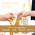 N9R 12PCS Stemless Plastic Champagne Flutes, 9 oz Gold Rim Toasting Glasses, Shatterproof Cocktail Cups for Party