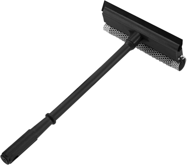 15.9" Window Squeegee for Car, 2 in 1 Window Cleaner with Long Stainless Steel Handle for Gas Station and Outdoor