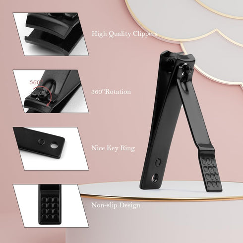 Manicure Set, 8 In 1 Professional Nail Clipper Kit, Stainless Steel Grooming Tool for Men Teens