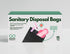 Pack 15 D6400 Sanitary Disposal Bags (Single x Bags) Bio-Based PLA, Leak-Proof & Odor-Lock Bags (Meets ASTM Standards)