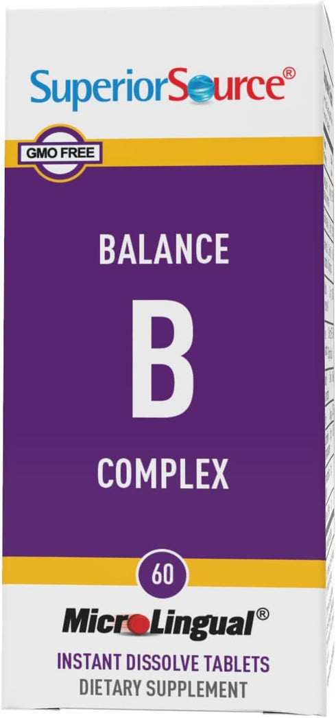 Superior Source B Complex Folic Acid/Biotin, 60 Tablets