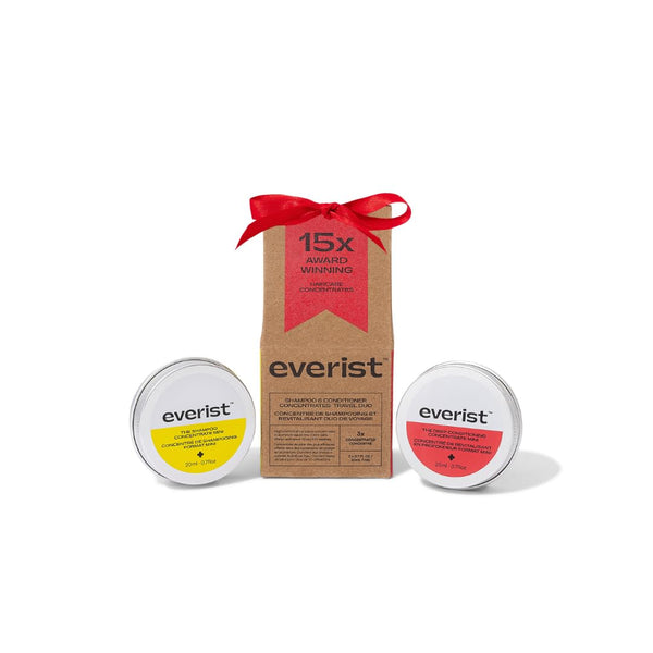 EVERIST The Haircare Travel Duo | Shampoo Concentrate & Deep Conditioning Concentrate, 2 x 0.7 fl oz Set