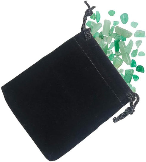 HRX Package Little Velvet Drawstring Pouches, 20pcs Black Velvet Bags for Jewelry Small Gift (3x4 inches)