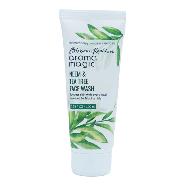 Neem & Tea Tree Face Wash with Niacinamide, Deep Cleansing & Pore Tightening, 3.38 Fl Oz