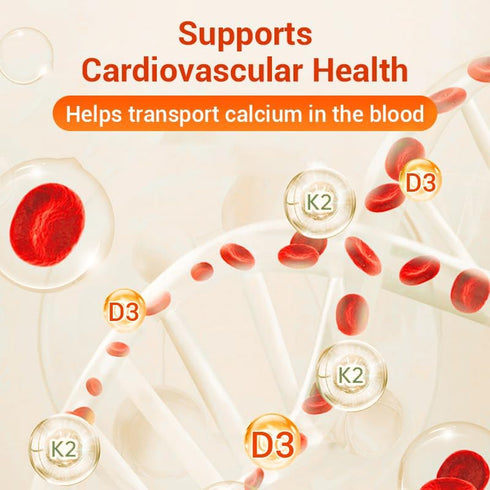 Vitamin D3 + K2 with LIPOSOMAL Technology, 5000iu of Vitamin D3 & 100mcg of Vitamin K2, 90 Softgels