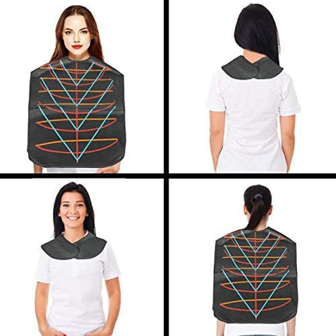 Professional Hair Capes for Dyeing & Haircutting, Oilproof Salon Barber Cape, Anti-static, Black