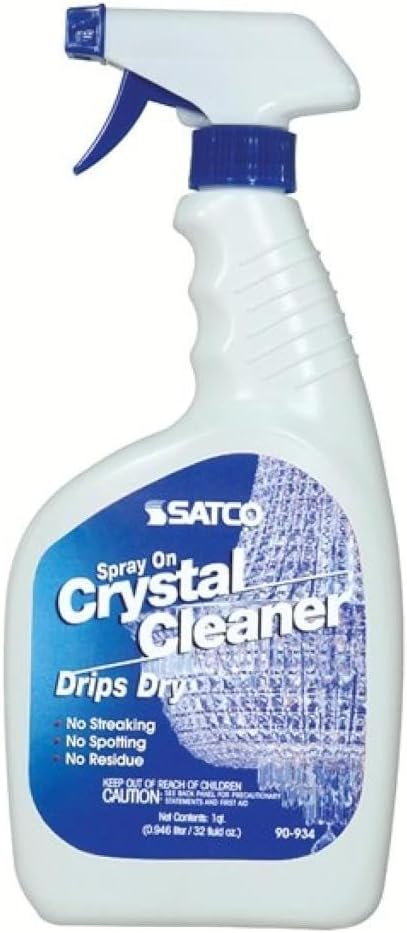 Satco 90934 32 Ounces - Crystal Chandelier Cleaner - Spray On