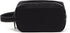 PU Leather Makeup Bag, Zipper Cosmetic Pouch, Travel Organizer for Skincare Products, Waterproof, Unisex, Black