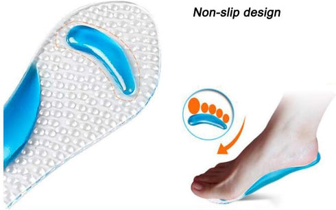 High Heel Insoles Inserts - 3/4 Gel Cushion Pads for Women High Heel Sandals and Boots, Clear