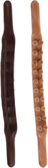 SWETRACE 2pcs Double Row Carbonized Wood Massage Sticks Roller Massager for Muscle Scraping