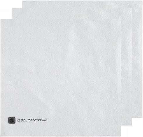 Restaurantware Luxenap 15.8 x 15.8 Inch White Linen-Feel Disposable Napkins, 25 Count - Durable Sustainable Square