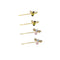 yueton Pack of 4 Women Honeybee Metal Hairpin, Bee Crystal Hair Side Clip Barrette Hair Accessories