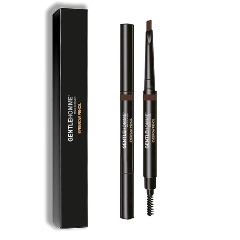 Men's Brow Pencil - 2-in-1 Brow Brush & Lead Pencil for Shaping, Defining & Filling Eyebrows, Dark Brown