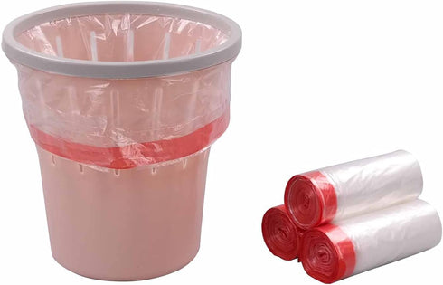 3 Gallon Small Clear Drawstring Trash Bags, 108 Count Garbage Bags