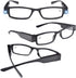 Bright LED Readers with Lights, Lighted Magnifier Reading Glasses, Compact Full Frame Eyewear, +2.5