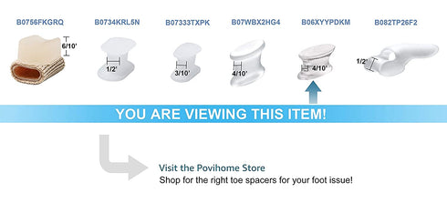 Povihome 8 Pack Gel Bunion Corrector and Toe Spacers, Separators and Straightener Orthotics for Sports Activities,
