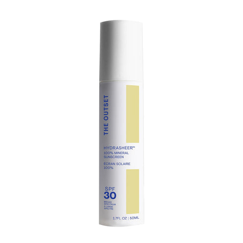 The Outset Hydrasheer 100% Mineral Hydrating Sunscreen SPF 30 - UVA/UVB Protection, Lightweight, Vegan Free, 1.7 fl oz