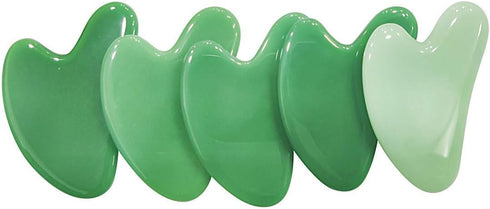 Large Gua Sha Heart Natural Jade Stone for Face, Lift, Decrease Puffiness and Tighten