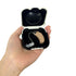 Hard Small Hearing Aid Case, Splashproof with Cushioned Interior for 2 Hearing Aids, ITE, RIC, CIC