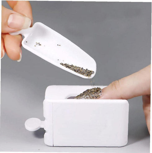 White Nail Dip Powder Tray - DIY Nail Dipping Recycling System for Manicure Tools and Accessories