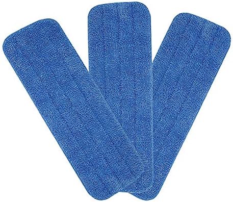 Microfiber Spray Mop Replacement Heads for Wet/Dry Mops, Compatible with Bona Floor Care System (3 Pack)