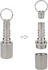 Keychain Pill Holder,Titanium Pill Case Small Pill Organizer Waterproof Pill Box, EDC Pill Container Metal Tube Outdoor Camping Travel for Men Women (Tiny Pill Case Silver)