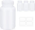 Empty Plastic Pill Bottle Medicine Bottles with Smooth Screw Lid for Liquid Solid Powder (200cc 4pack)