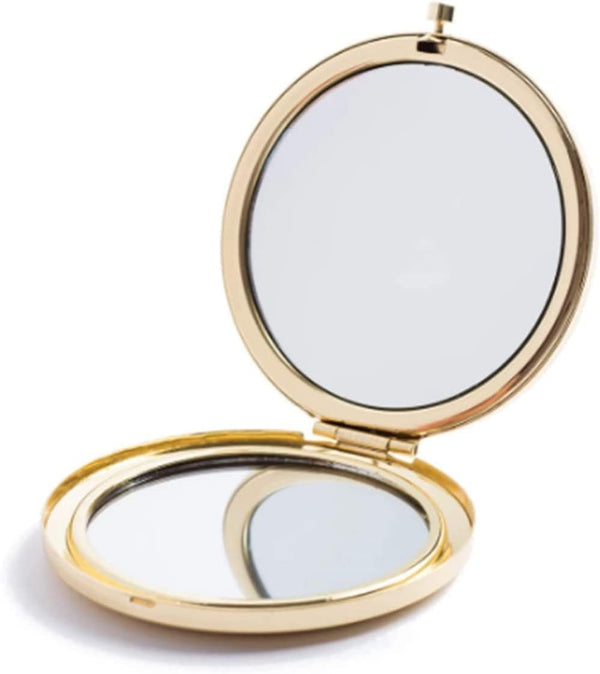 Magnifying Compact Mirror for Purses, 2x 1x Magnification, Folding Mini Pocket Travel Makeup Mirror