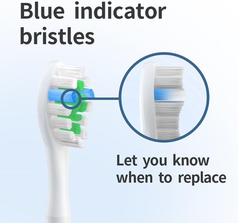 Replacement Toothbrush Heads for Philips Sonicare Electric Toothbrushes, 10 Pack, Fit for Snap-on Handles