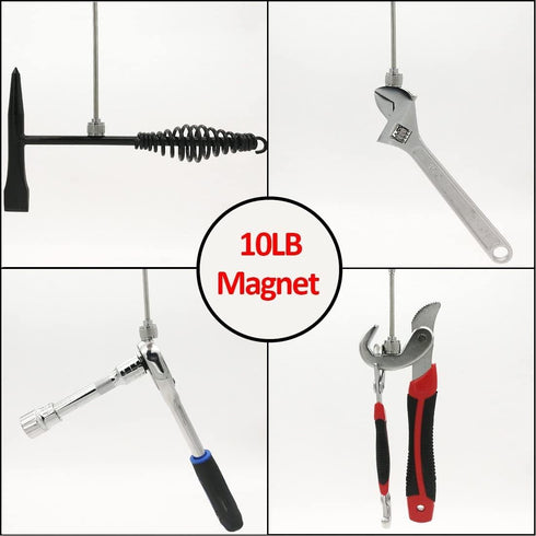 Telescopic Magnetic Pickup Tool Set, 10LB Magnet Stick, 2LB Extendable Magnetic Pickup Tool for Car and Household