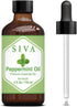 Siva Peppermint Essential Oil - 4 Fl Oz – Natural Peppermint Oil for Diffuser, Skin Care, Aromatherapy, Hair Care