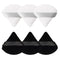 Pimoys 6 Pieces Powder Puff Face Makeup Puff, Soft Triangle Velour Cosmetic Sponge for Loose Powder and Contouring